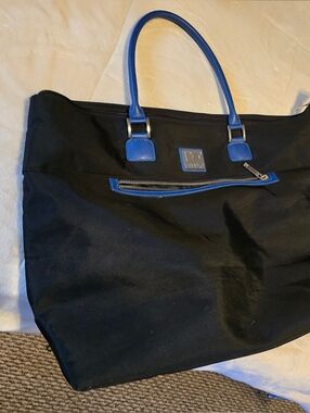 Diane Von Furstenberg Soft Tote 22" City Bag, Black/Saffiono, One Size